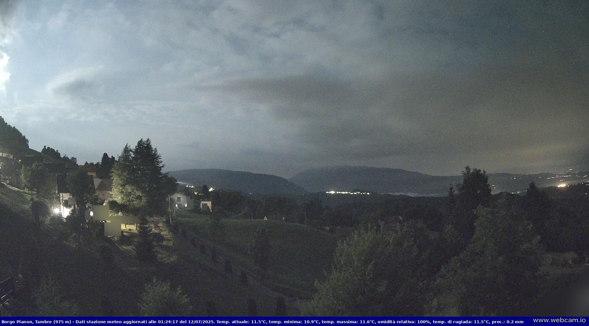 time-lapse frame, Borgo Pianon (Tambre - BL) - 975m webcam
