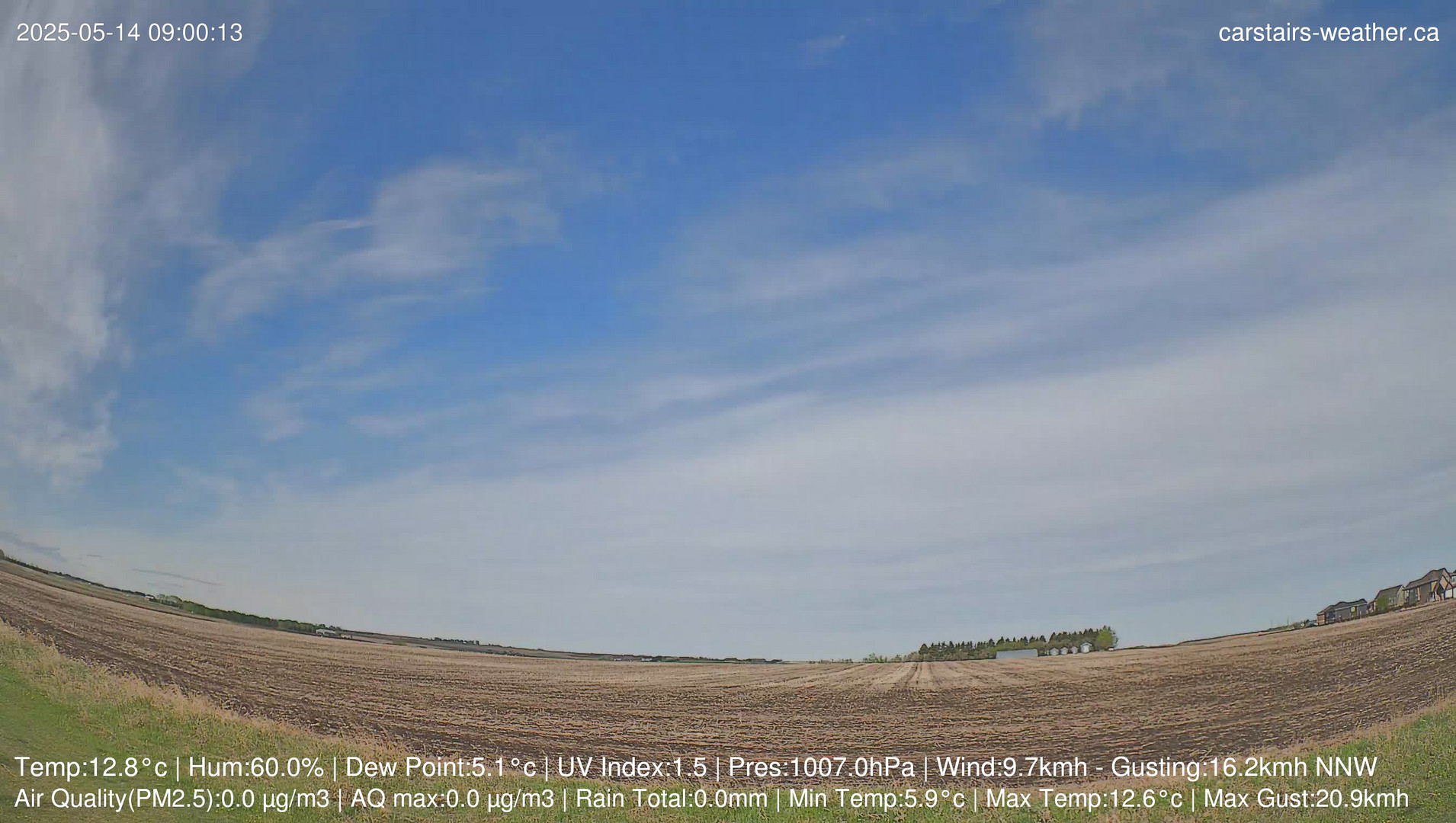 time-lapse frame, Carstairs Sky Cam webcam