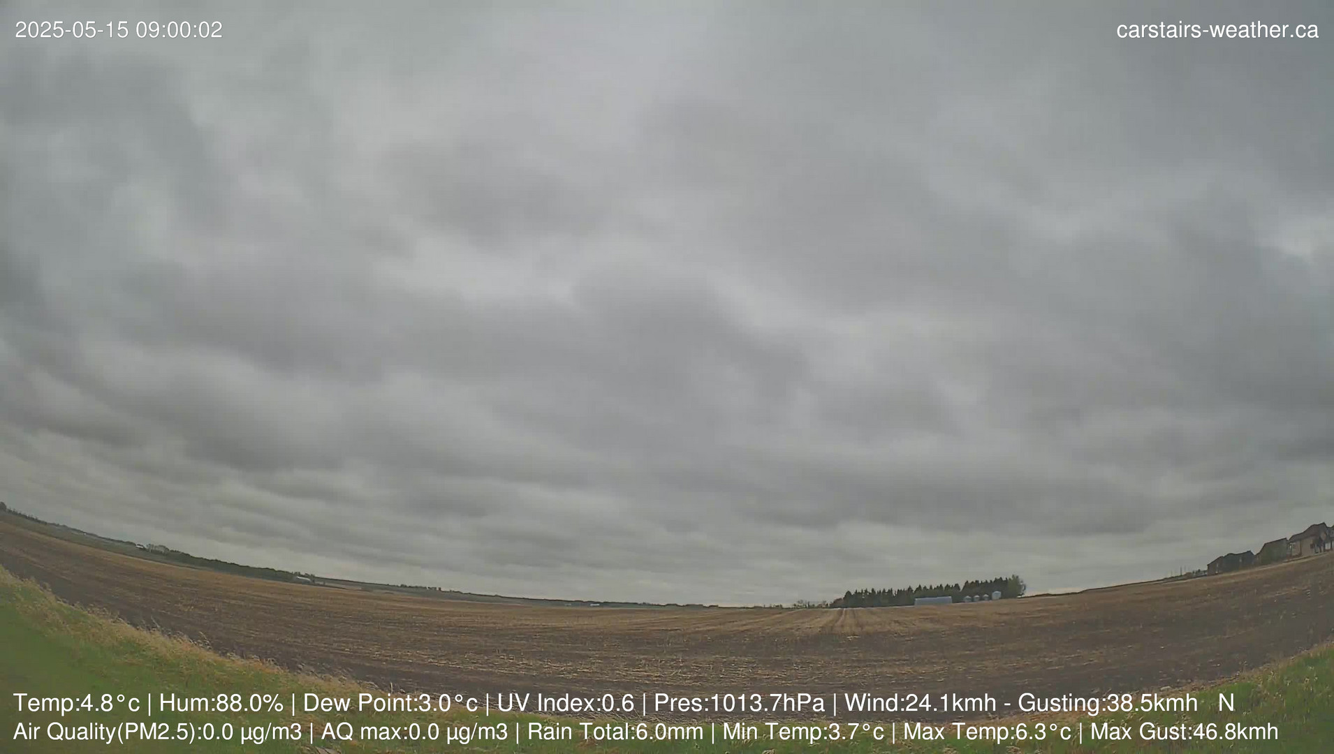time-lapse frame, Carstairs Sky Cam webcam