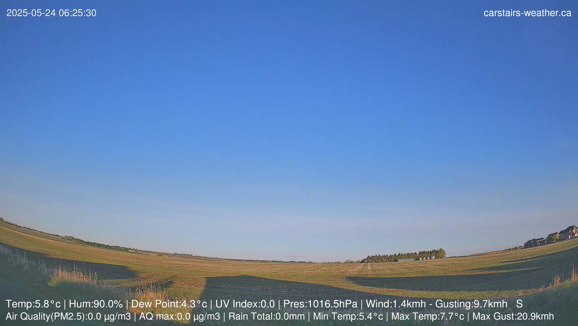 time-lapse frame, Carstairs Sky Cam webcam