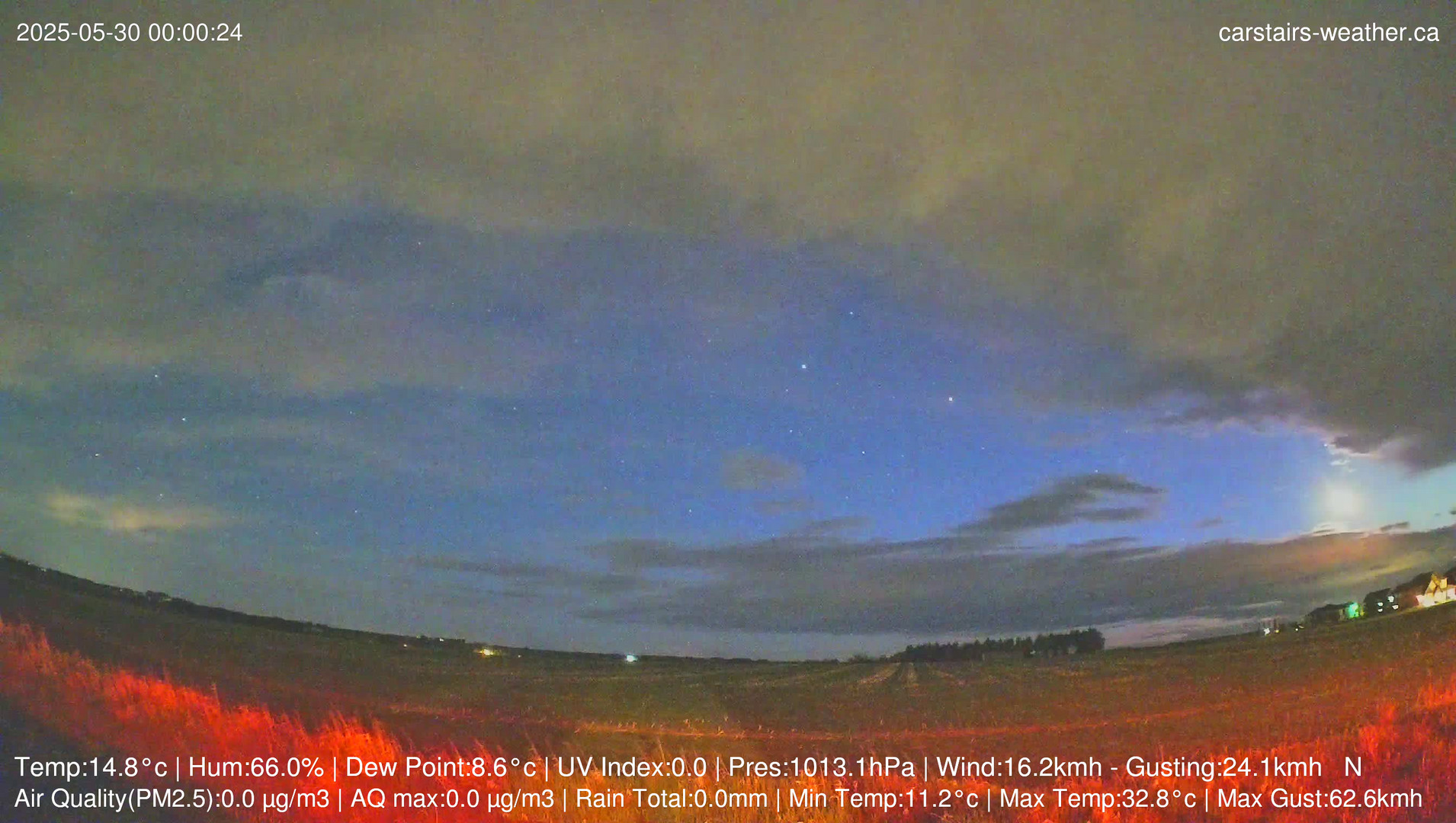 time-lapse frame, Carstairs Sky Cam webcam