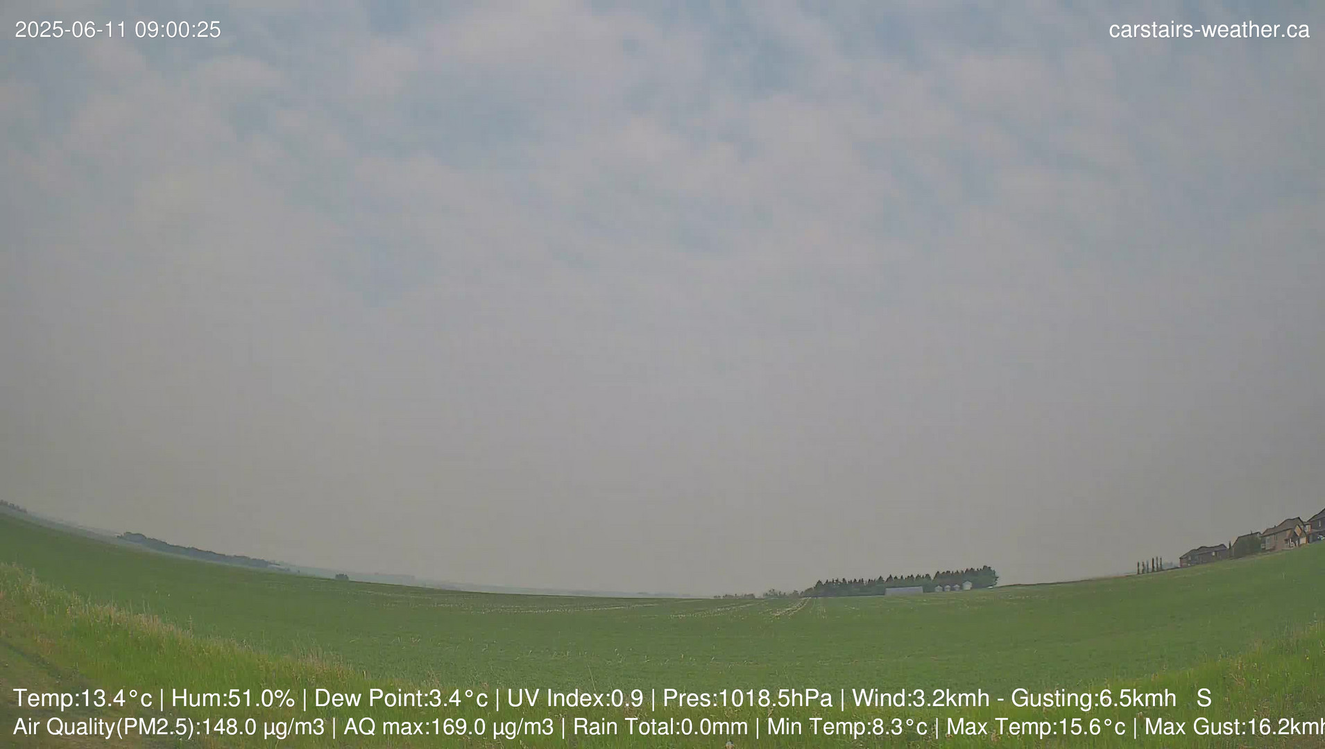 time-lapse frame, Carstairs Sky Cam webcam