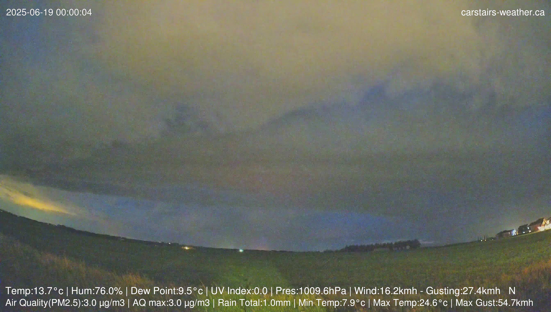 time-lapse frame, Carstairs Sky Cam webcam