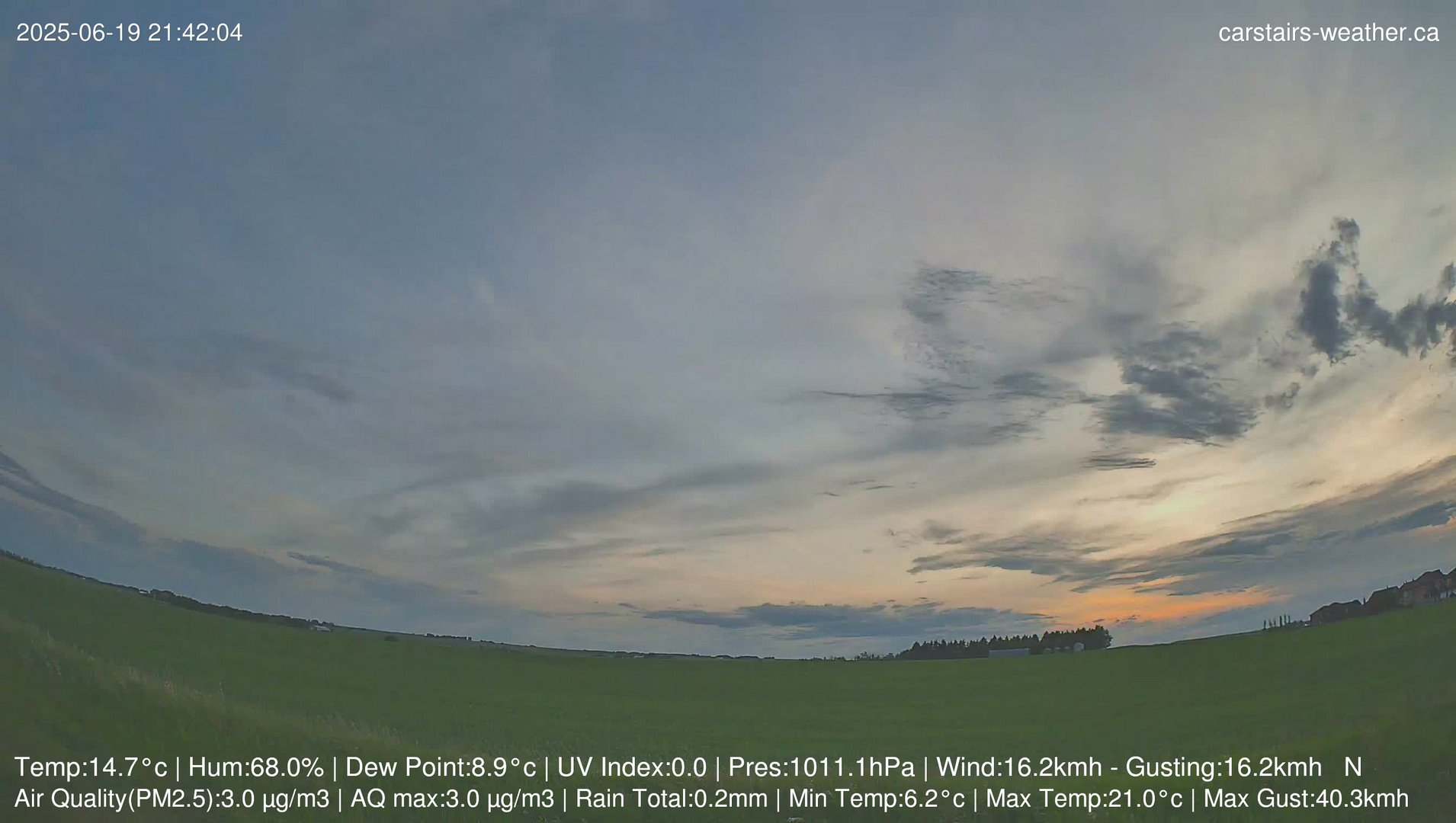 time-lapse frame, Carstairs Sky Cam webcam