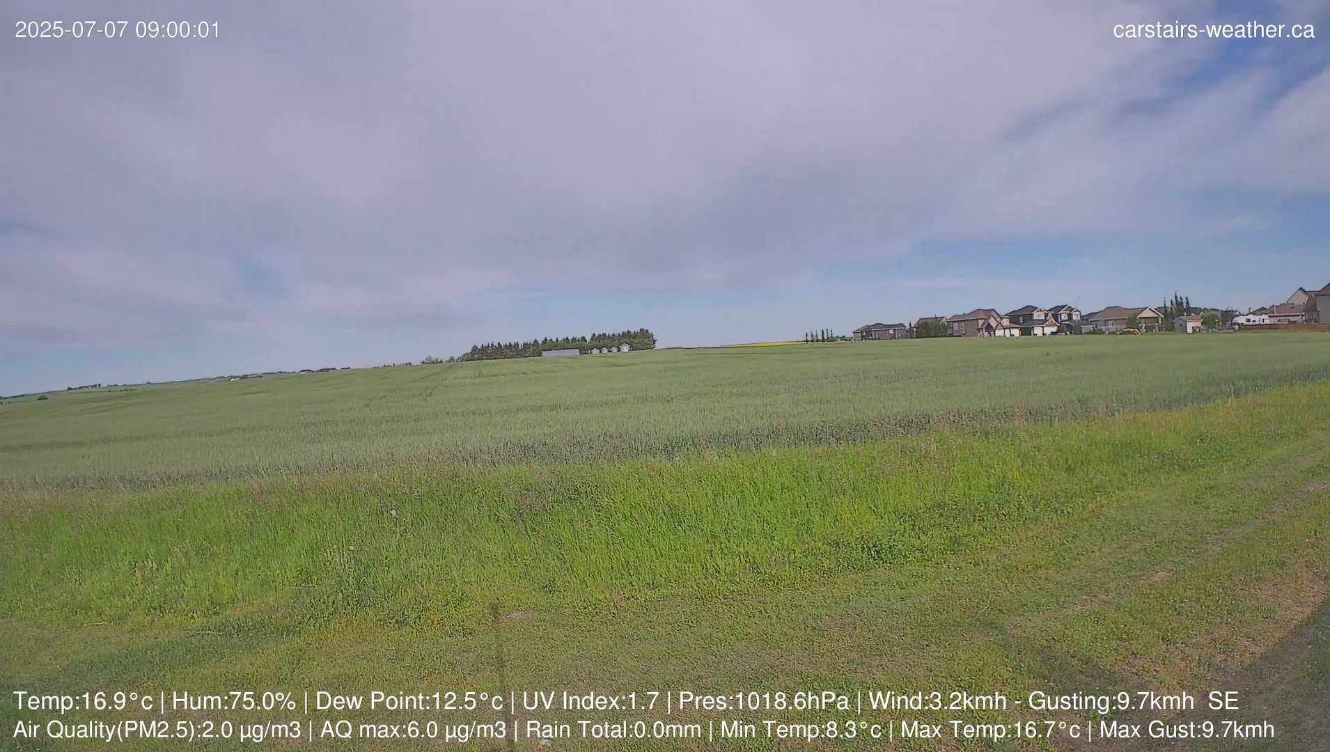 time-lapse frame, Carstairs Sky Cam webcam