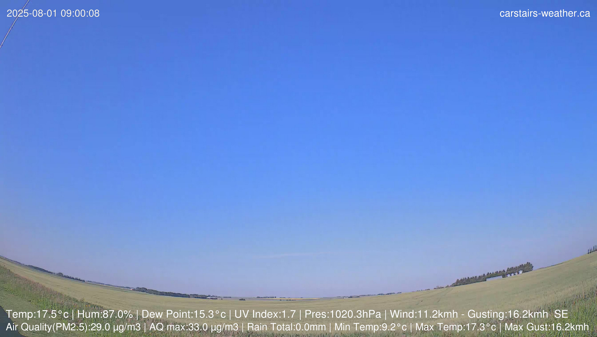 time-lapse frame, Carstairs Sky Cam webcam
