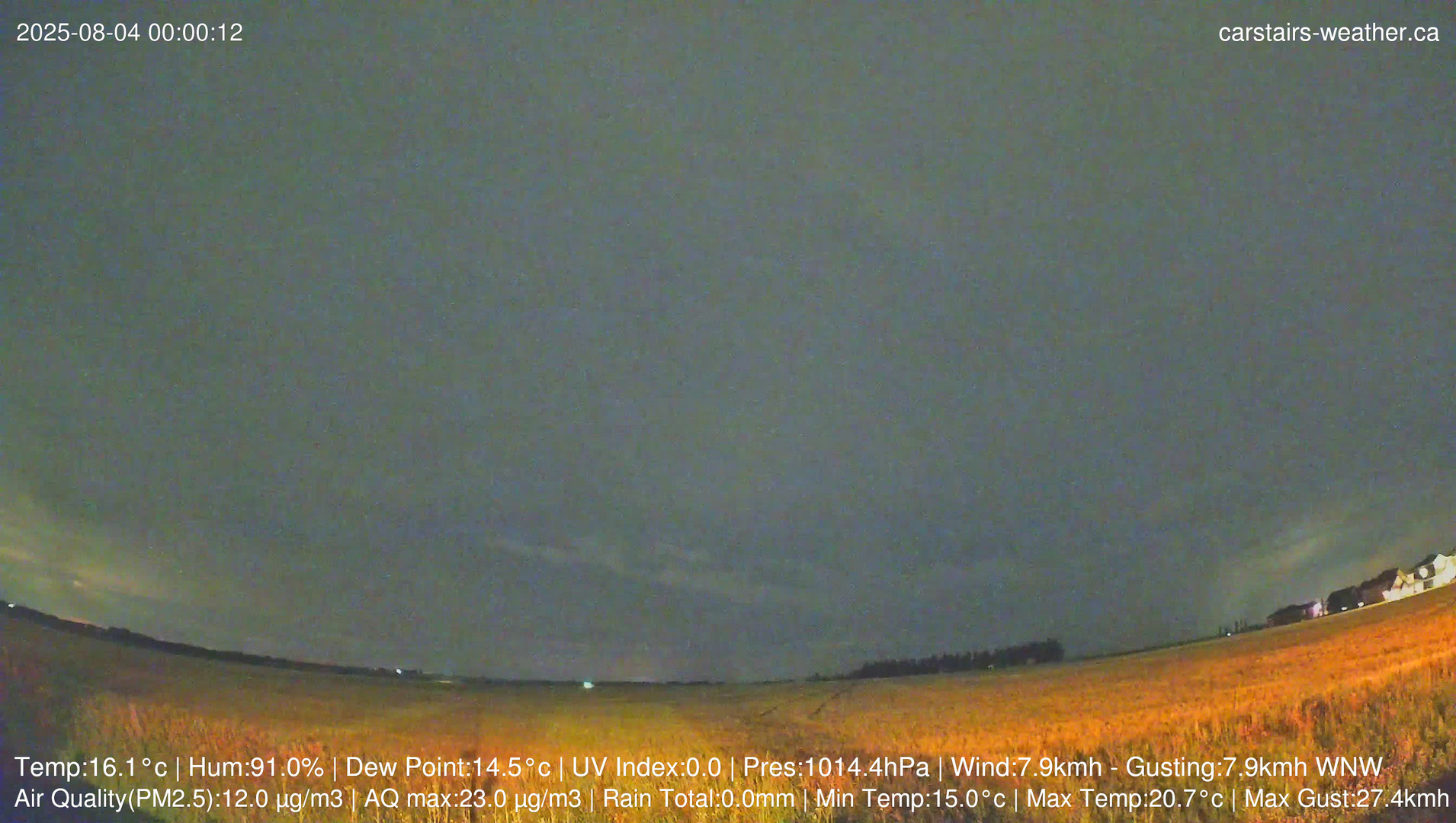 time-lapse frame, Carstairs Sky Cam webcam