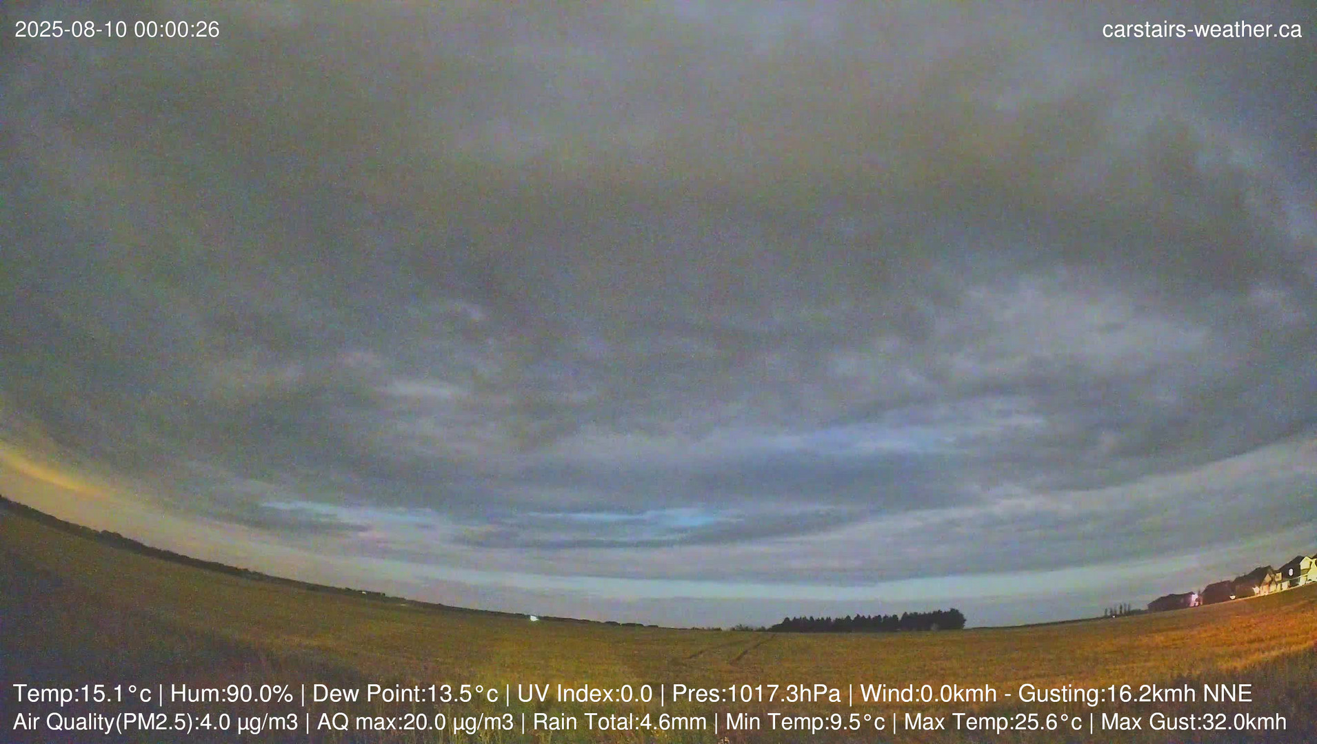 time-lapse frame, Carstairs Sky Cam webcam