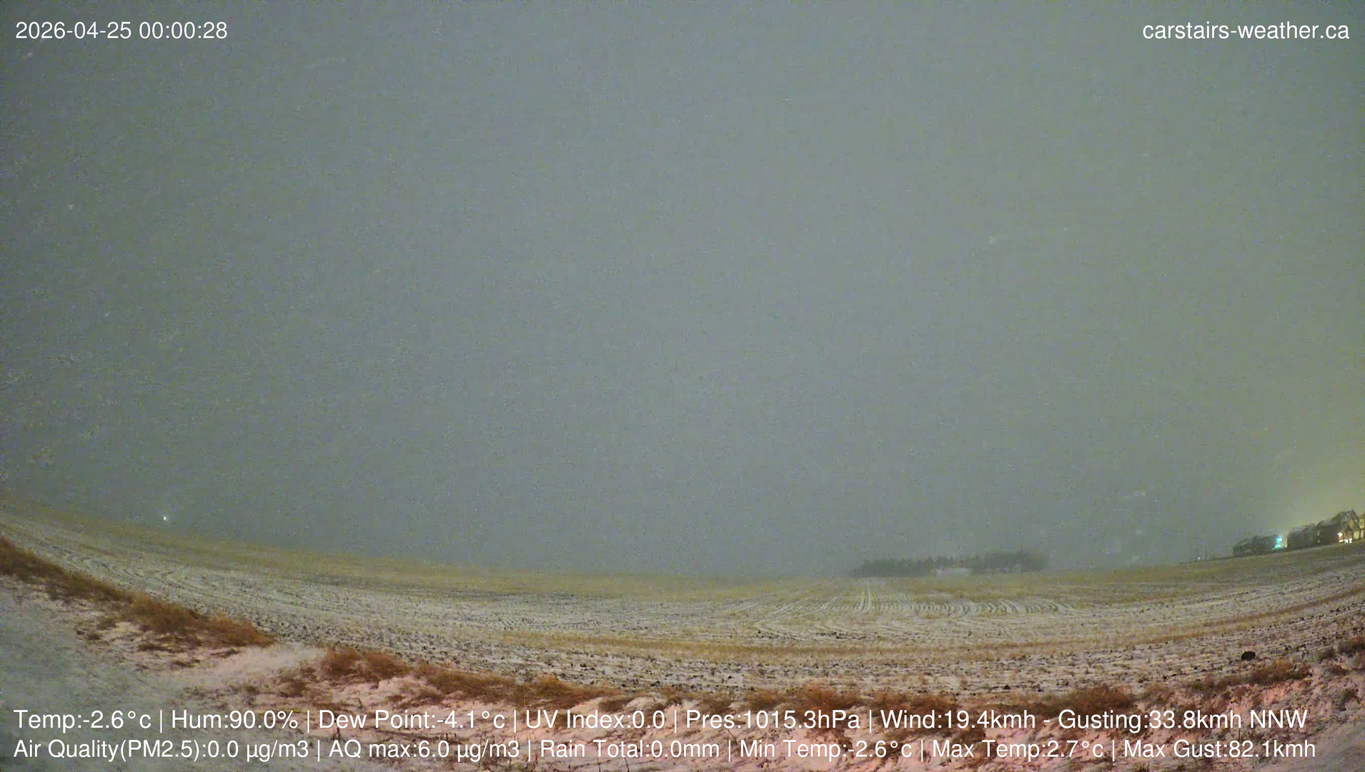 time-lapse frame, Carstairs Sky Cam webcam