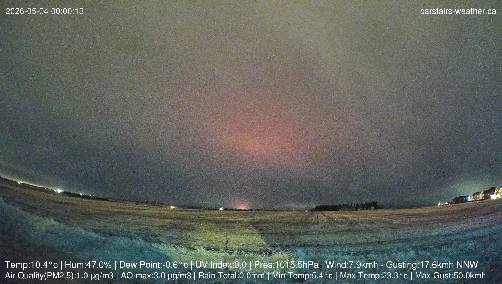 time-lapse frame, Carstairs Sky Cam webcam