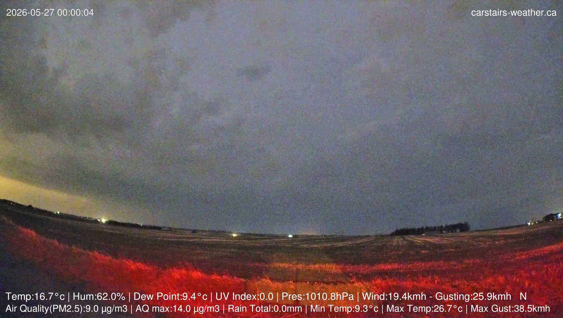 time-lapse frame, Carstairs Sky Cam webcam
