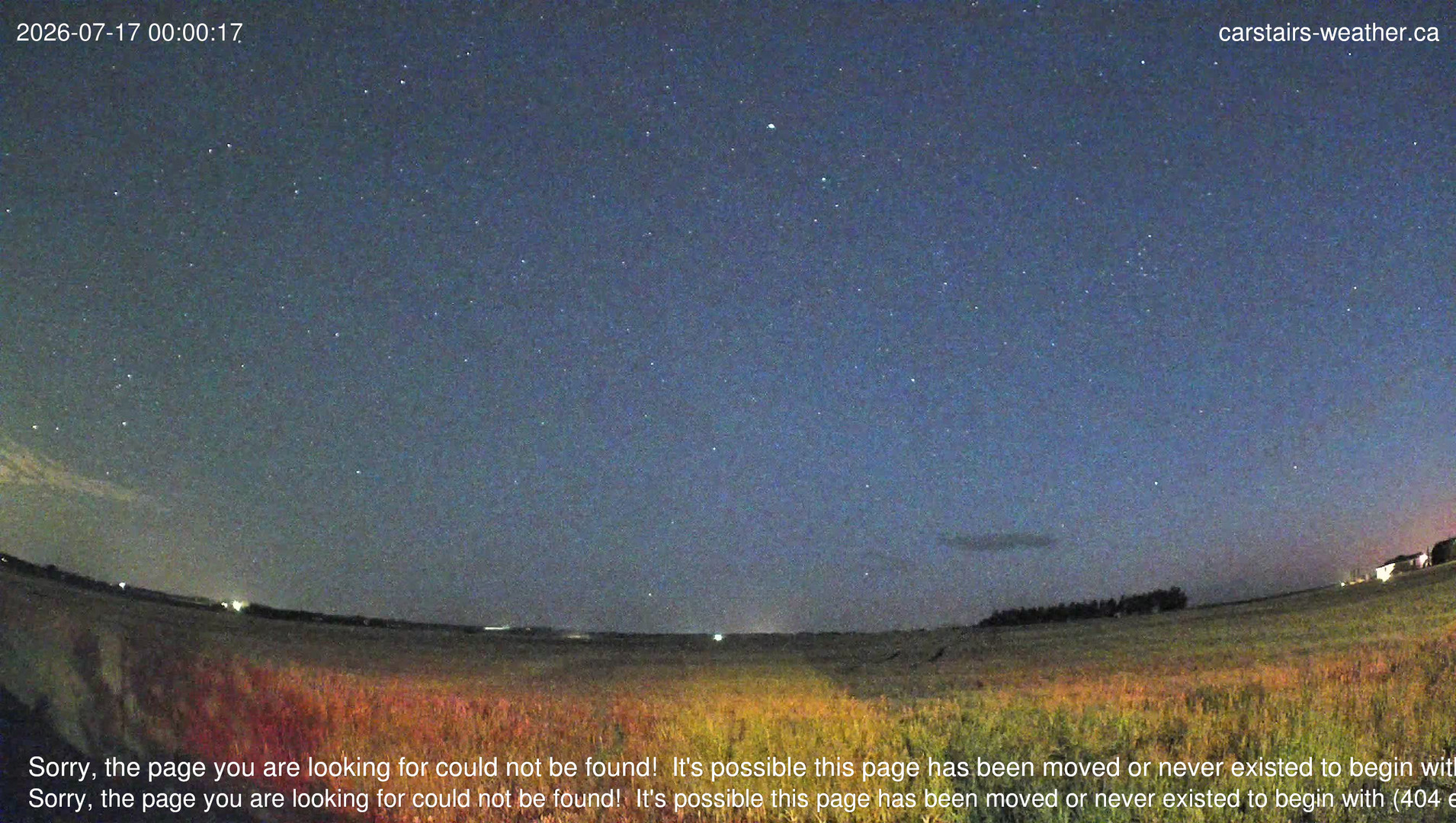 time-lapse frame, Carstairs Sky Cam webcam