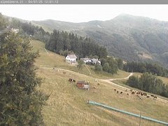 view from Alpe di Mera - Arrivo pista Baita e campo scuola on 2025-07-04