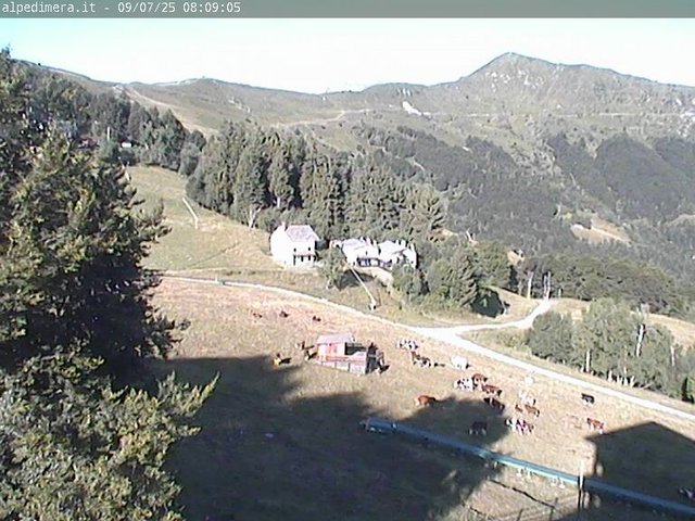 time-lapse frame, Alpe di Mera - Arrivo pista Baita e campo scuola webcam