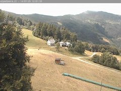 view from Alpe di Mera - Arrivo pista Baita e campo scuola on 2025-07-14