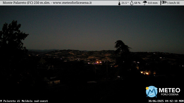 time-lapse frame, Monte Palareto webcam
