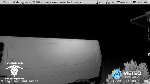 time-lapse frame, Passo del Muraglione webcam
