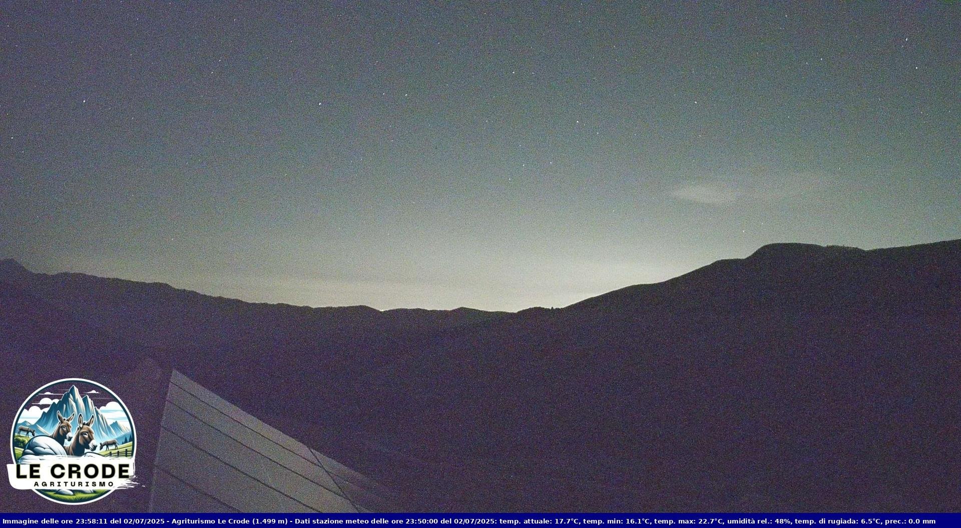 time-lapse frame, Agriturismo Le Crode - M. Pizzoc (TV) - 1499 m webcam