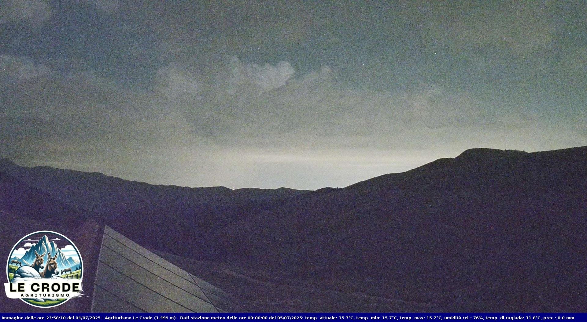 time-lapse frame, Agriturismo Le Crode - M. Pizzoc (TV) - 1499 m webcam