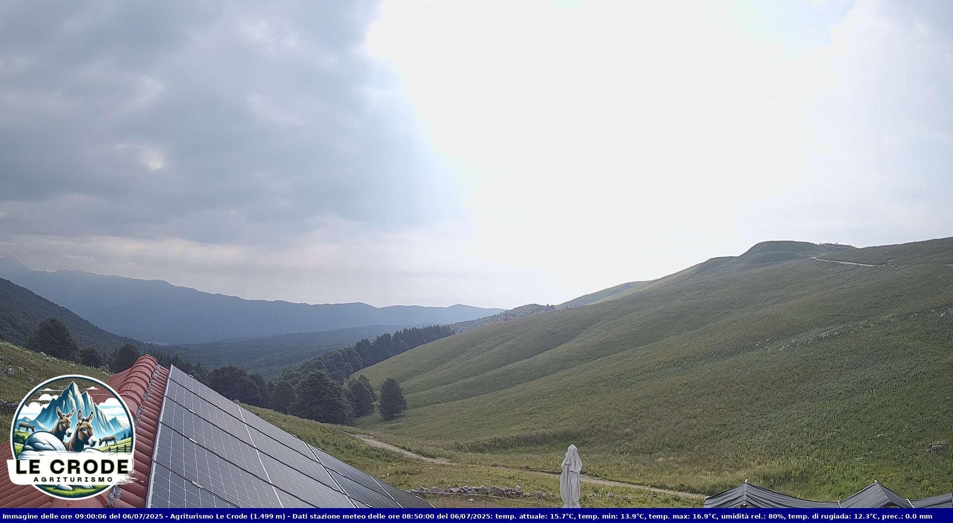 time-lapse frame, Agriturismo Le Crode - M. Pizzoc (TV) - 1499 m webcam