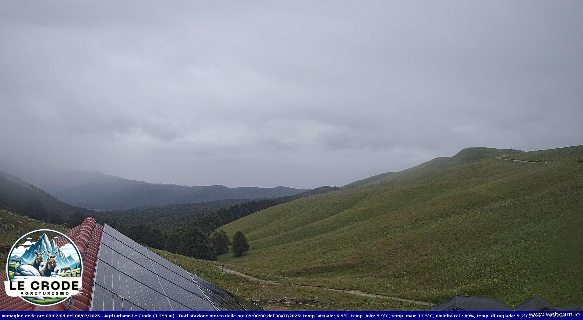 time-lapse frame, Agriturismo Le Crode - M. Pizzoc (TV) - 1499 m webcam