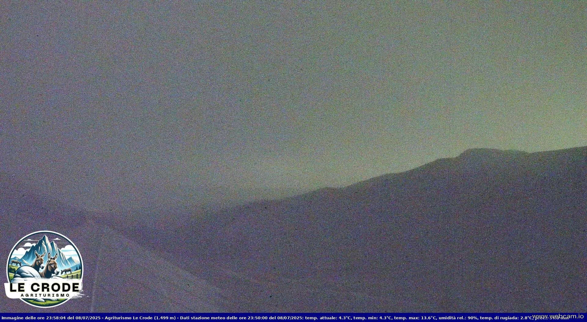 time-lapse frame, Agriturismo Le Crode - M. Pizzoc (TV) - 1499 m webcam