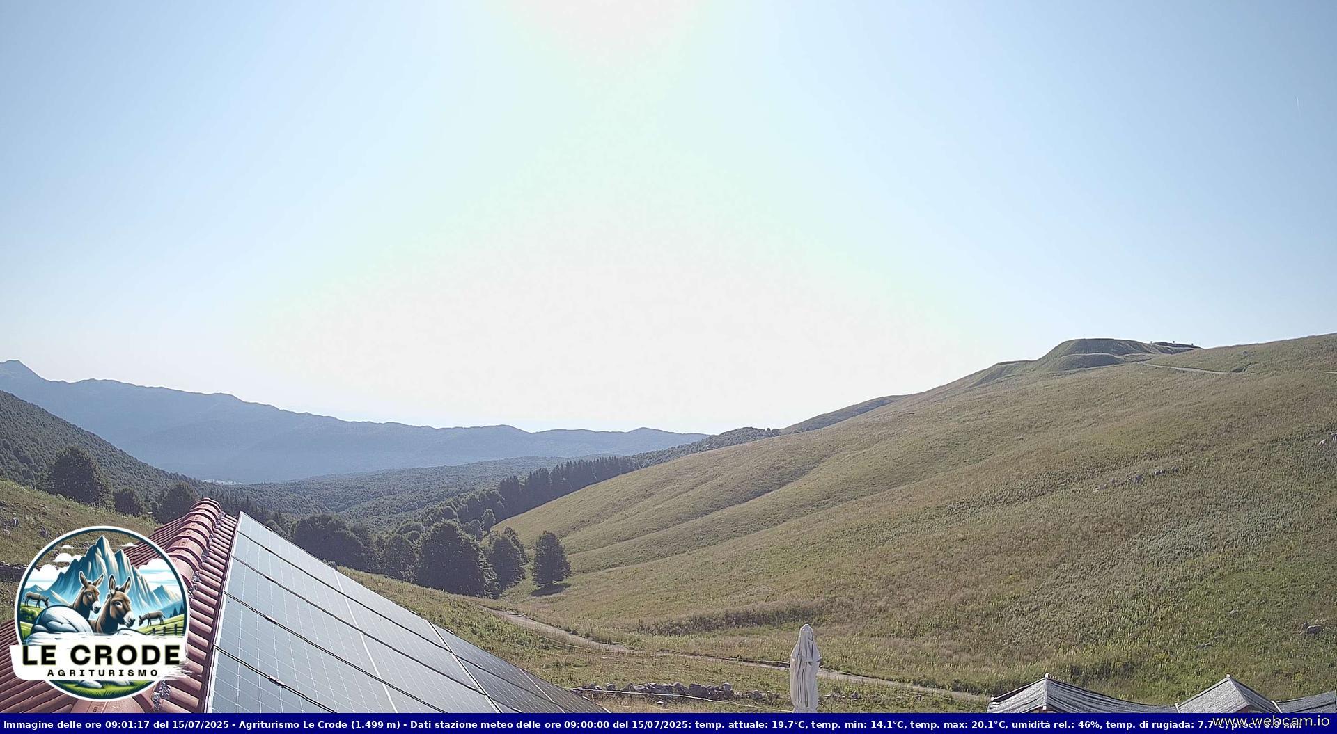 time-lapse frame, Agriturismo Le Crode - M. Pizzoc (TV) - 1499 m webcam