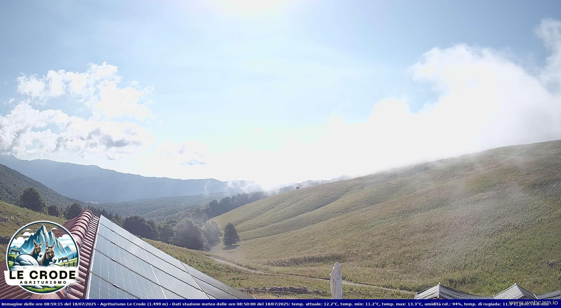 time-lapse frame, Agriturismo Le Crode - M. Pizzoc (TV) - 1499 m webcam