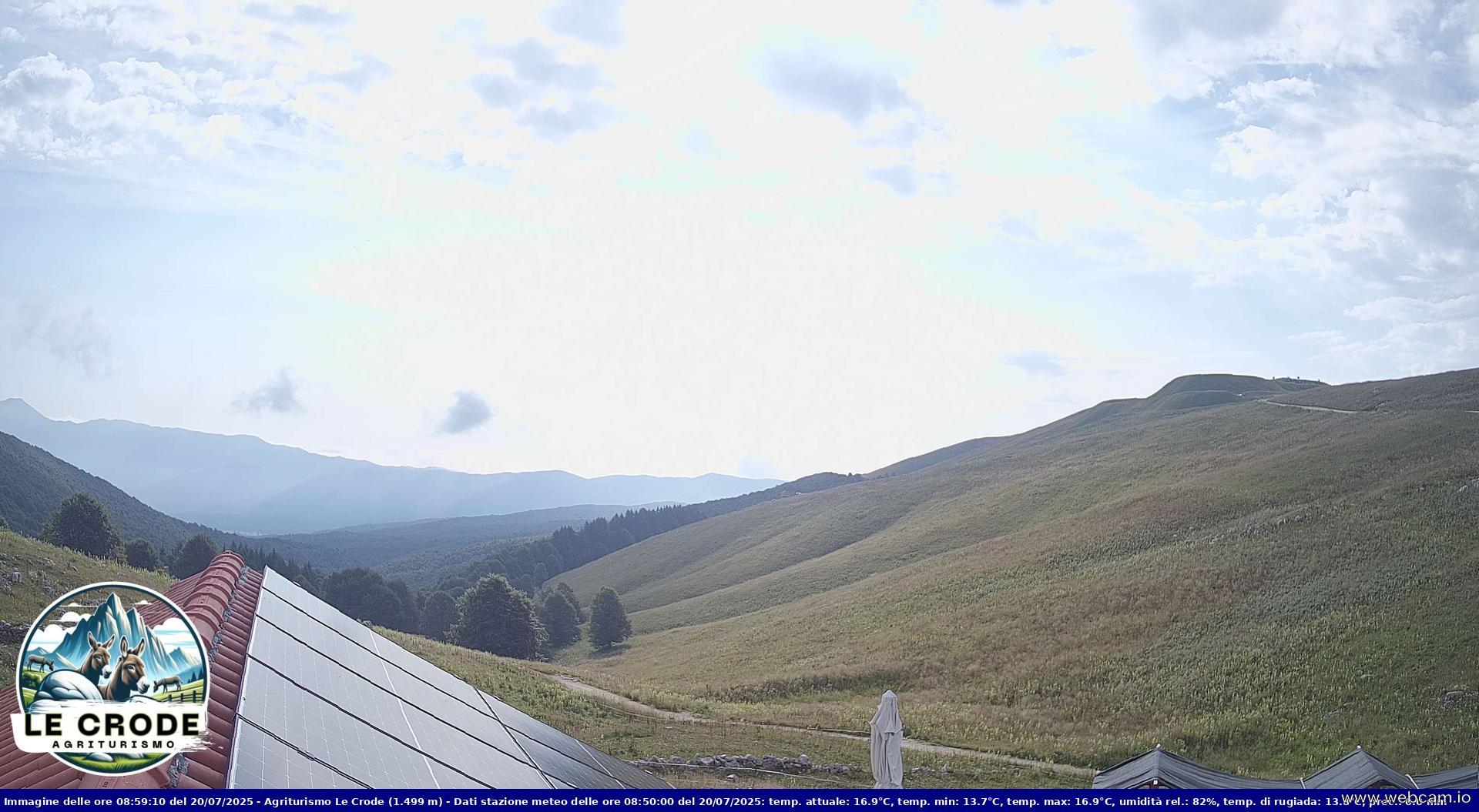 time-lapse frame, Agriturismo Le Crode - M. Pizzoc (TV) - 1499 m webcam