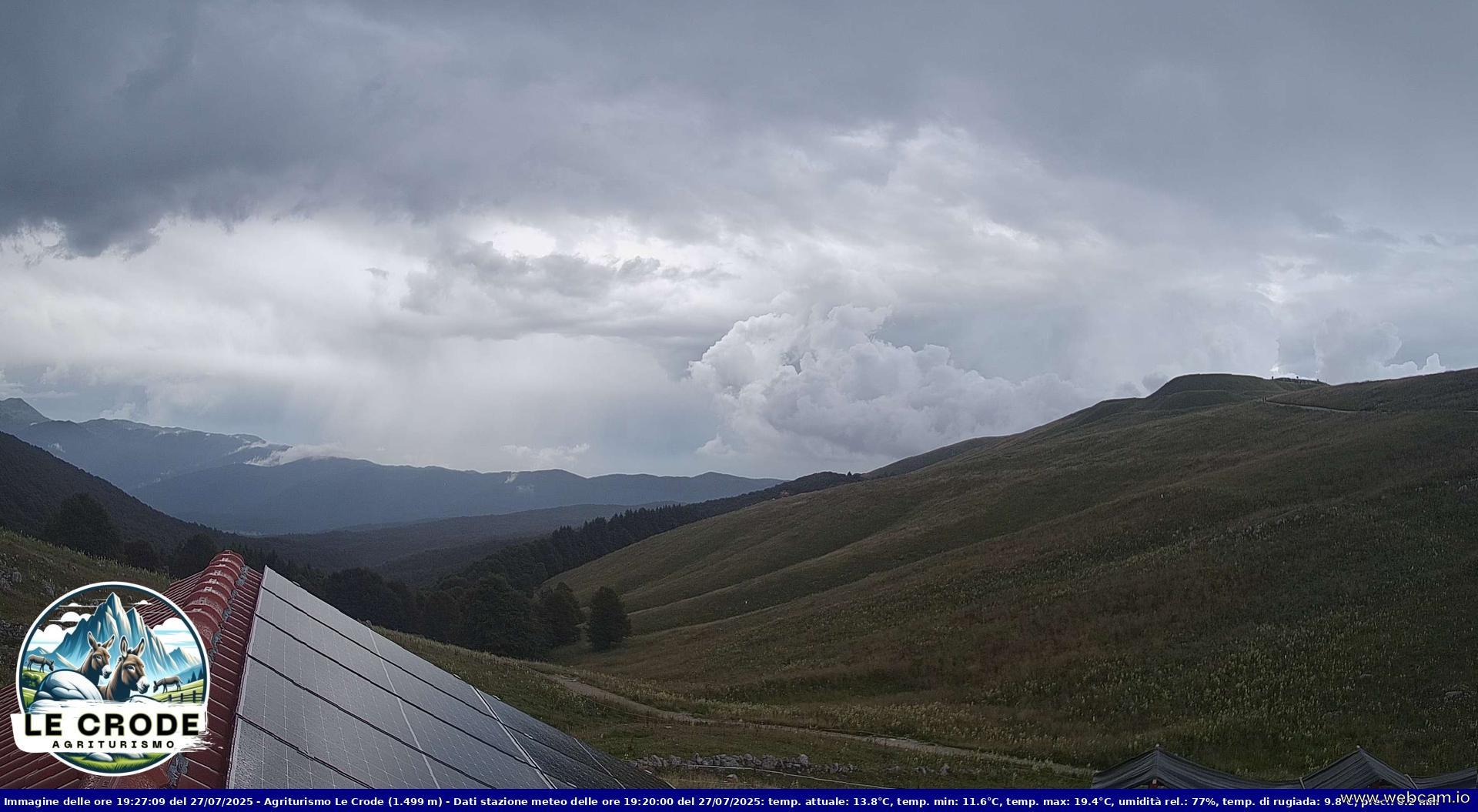 time-lapse frame, Agriturismo Le Crode - M. Pizzoc (TV) - 1499 m webcam