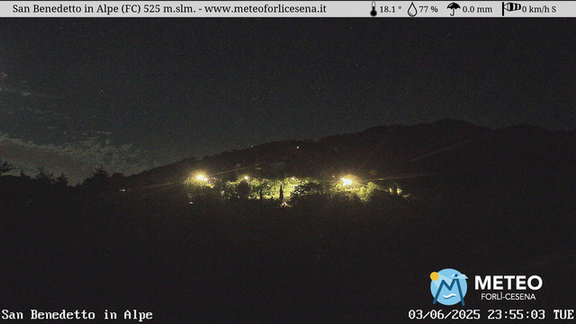 time-lapse frame, San Benedetto in Alpe webcam