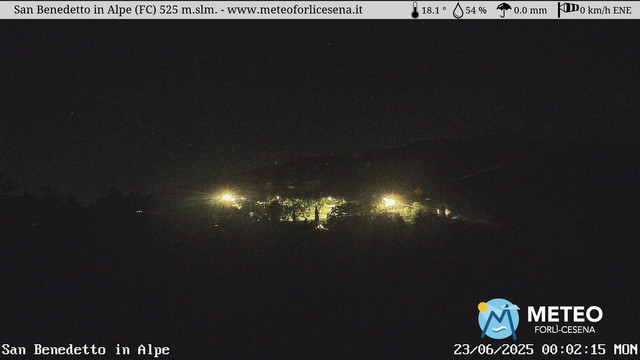time-lapse frame, San Benedetto in Alpe webcam