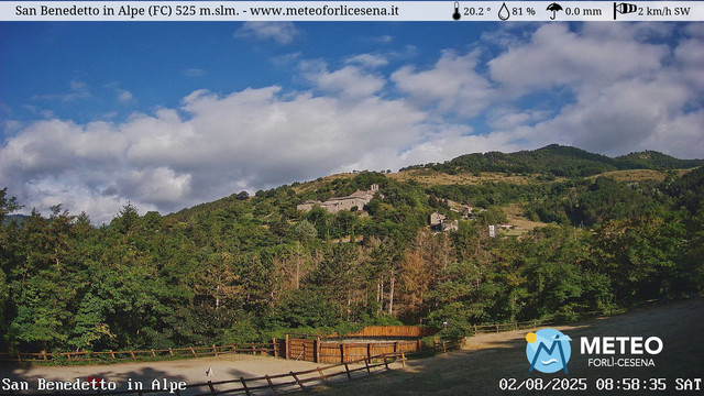 time-lapse frame, San Benedetto in Alpe webcam