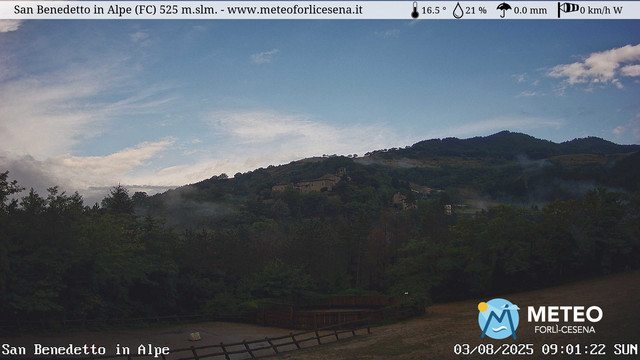 time-lapse frame, San Benedetto in Alpe webcam