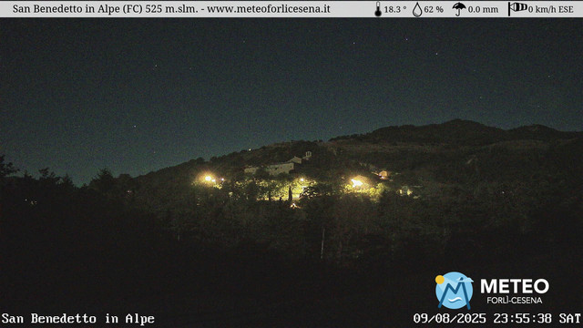 time-lapse frame, San Benedetto in Alpe webcam
