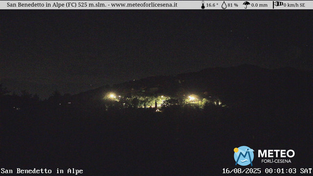 time-lapse frame, San Benedetto in Alpe webcam