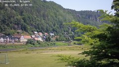 view from Webcam in Bad Schandau Sächsische Schweiz on 2025-06-15