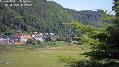 view from Webcam in Bad Schandau Sächsische Schweiz on 2025-06-21
