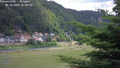 view from Webcam in Bad Schandau Sächsische Schweiz on 2025-06-25