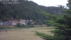 view from Webcam in Bad Schandau Sächsische Schweiz on 2025-07-07
