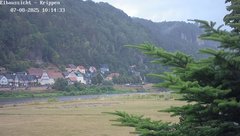view from Webcam in Bad Schandau Sächsische Schweiz on 2025-07-08
