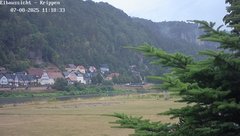 view from Webcam in Bad Schandau Sächsische Schweiz on 2025-07-08