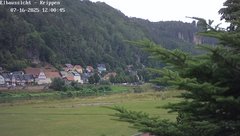 view from Webcam in Bad Schandau Sächsische Schweiz on 2025-07-16