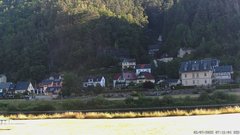 view from Webcam in Bad Schandau, Krippen & Postelwitz on 2025-07-02