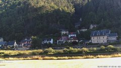 view from Webcam in Bad Schandau, Krippen & Postelwitz on 2025-07-02