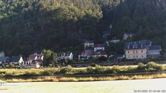 view from Webcam in Bad Schandau, Krippen & Postelwitz on 2025-07-02