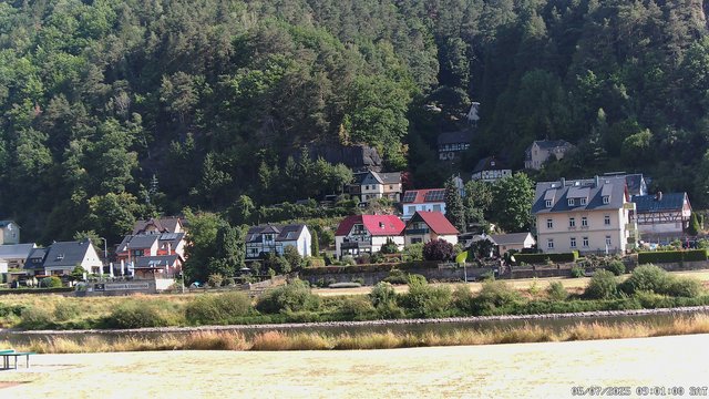 time-lapse frame, Webcam in Bad Schandau, Krippen & Postelwitz webcam