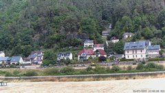 view from Webcam in Bad Schandau, Krippen & Postelwitz on 2025-07-06