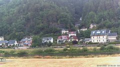 view from Webcam in Bad Schandau, Krippen & Postelwitz on 2025-07-08