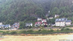 view from Webcam in Bad Schandau, Krippen & Postelwitz on 2025-07-08